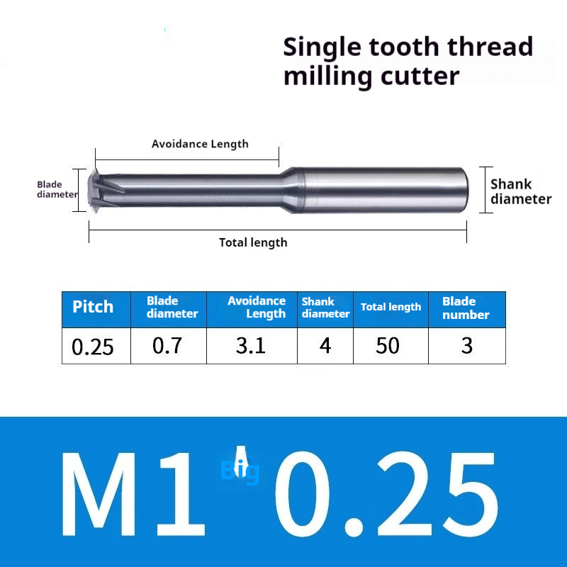 2034-65° three-tooth thread milling cutter, tungsten steel alloy end mill, tooth milling cutter, three-edged coating, M2M3M4M6 CNC cutter Shandong Denso Pricision Tools Co.,Ltd.